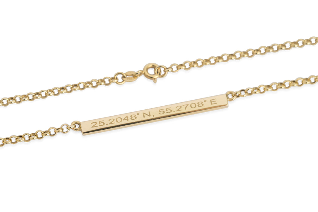 Final Destination Gold Bar Necklace