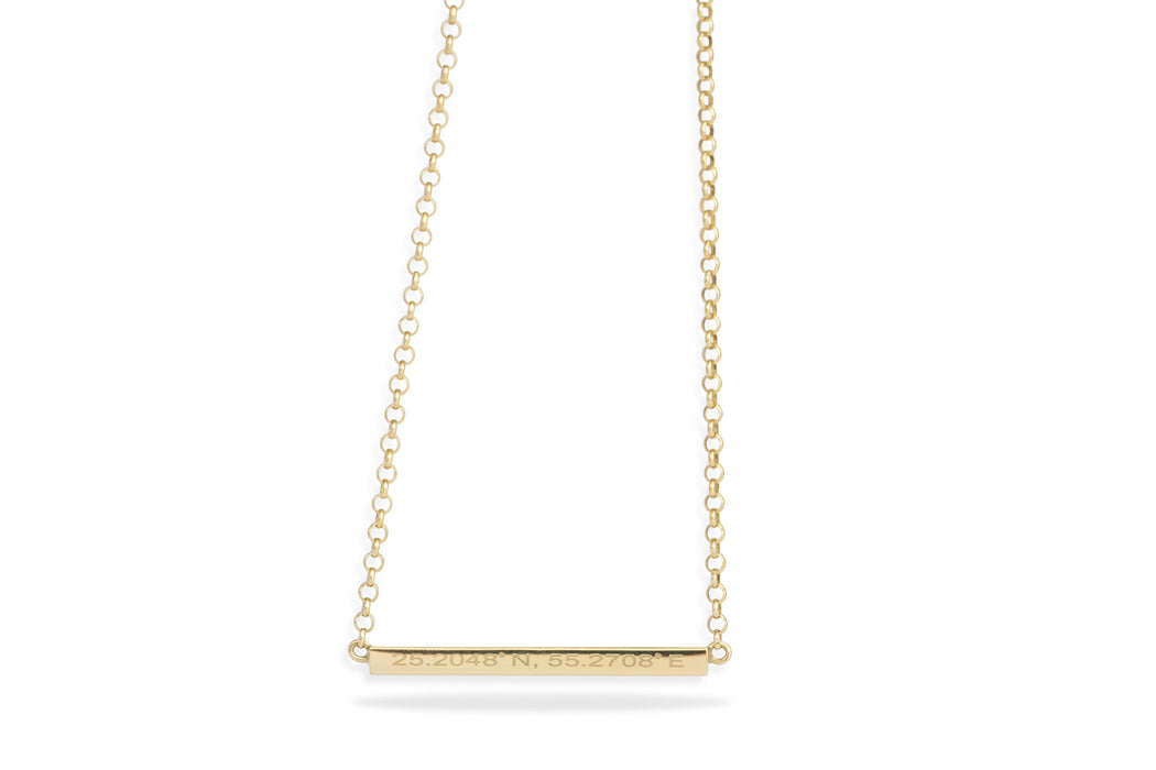 Final Destination Gold Bar Necklace