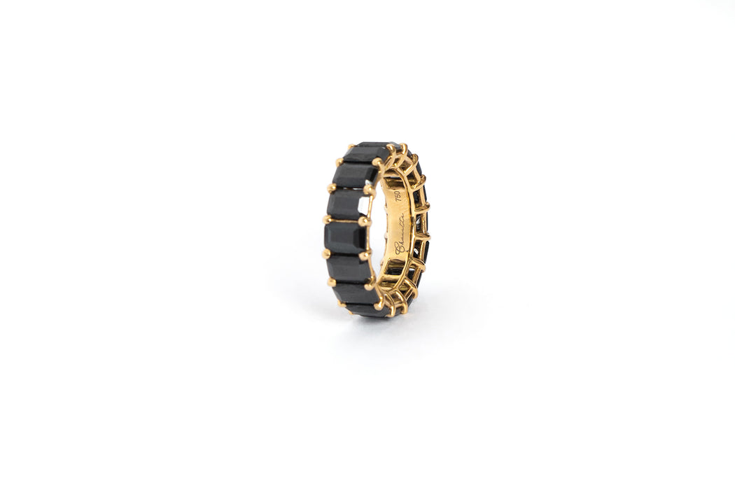 Chouette  Black Onyx Eternity Band