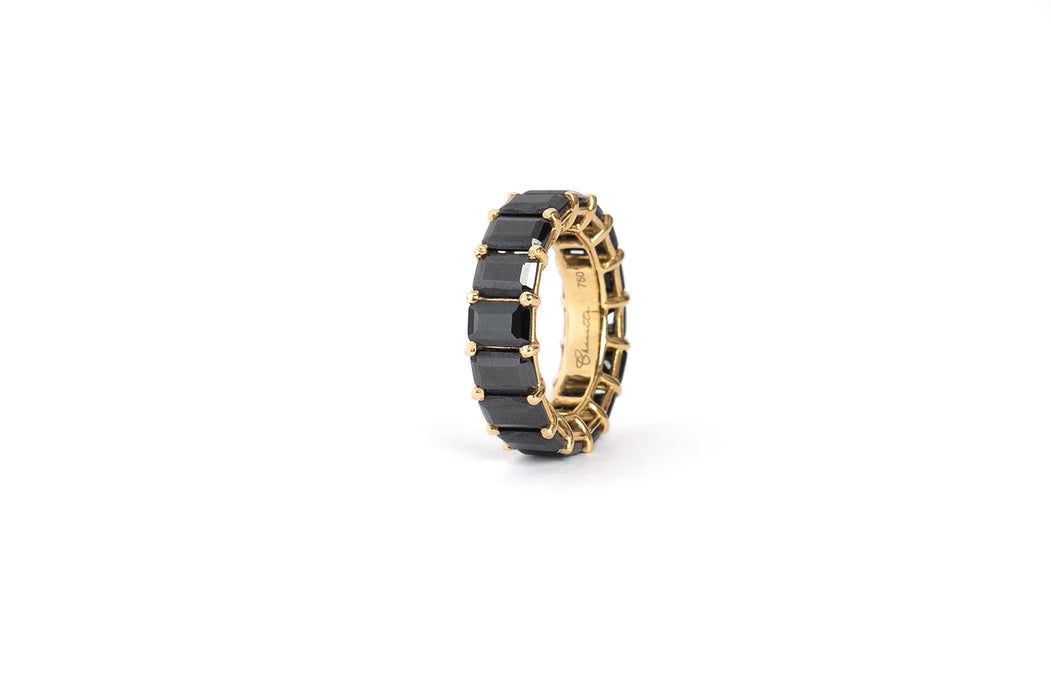 Chouette  Black Onyx Eternity Band