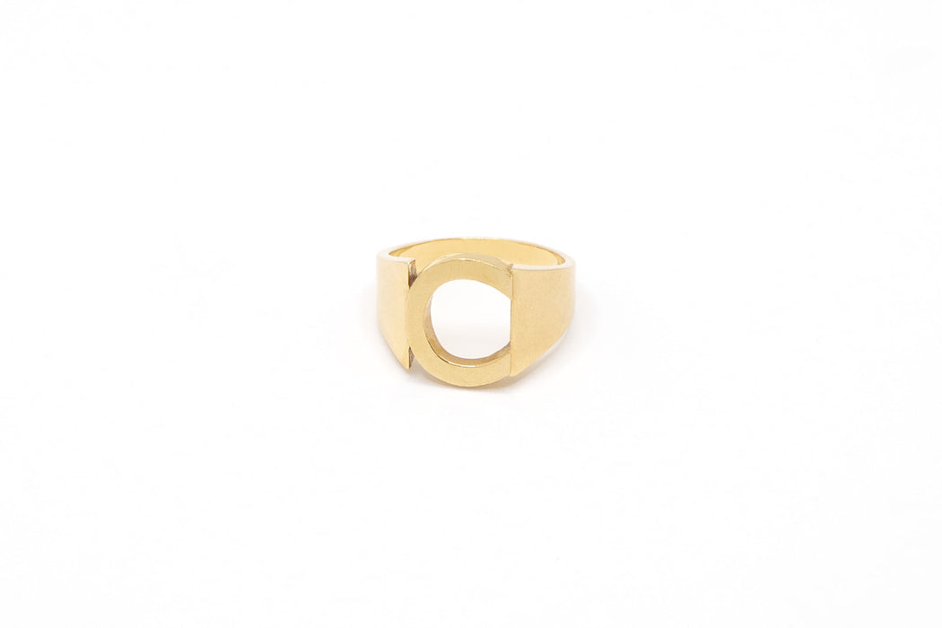 Chouette Engraved Letter Ring