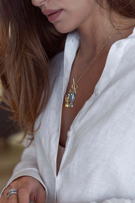 Full Of Luck Necklace With Colored Enamel